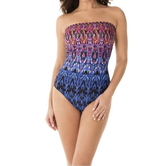 NWT - Miraclesuit - Avanti Bandeau One Piece Swimsuit - Size 8